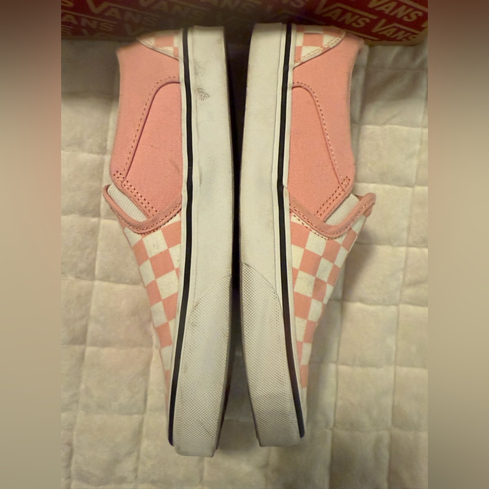 Vans Pink Checkered Slip-On Shoes - Asher - Picture 4 of 15